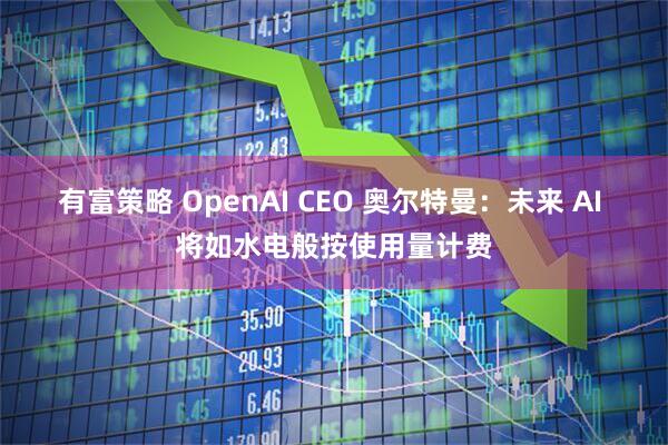 有富策略 OpenAI CEO 奥尔特曼：未来 AI 将如水电般按使用量计费
